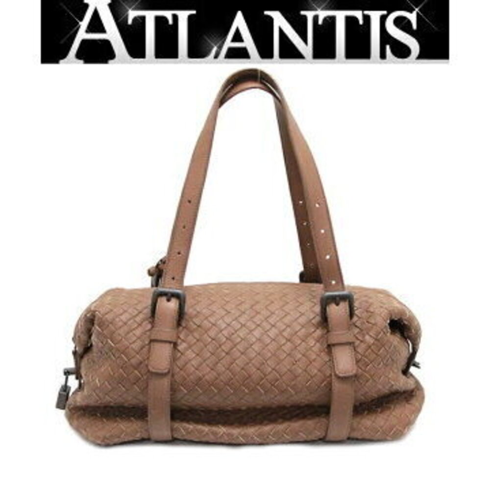 Bottega Veneta Boston Bag Intrecciato Leather Camel